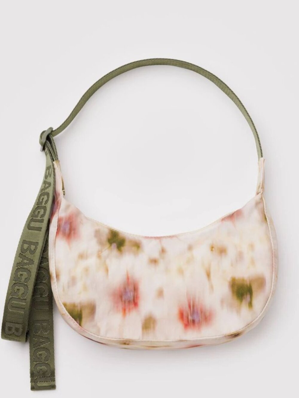 NWT Baggu Small Crescent Bag - Abstract Floral
